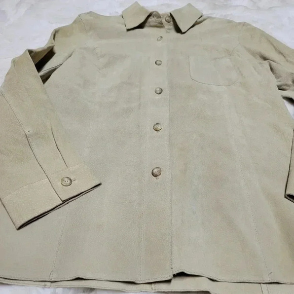 100% Genuine Leather Marsh Landing Women's Suede Shirt Jacket Coat Button Up M - Picture 7 of 11